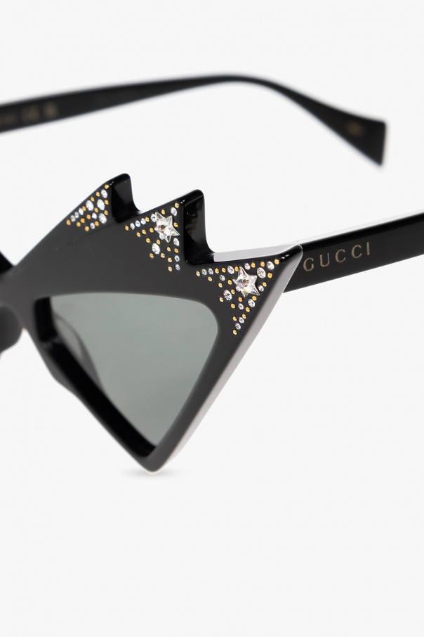 Gucci triangle sunglasses best sale